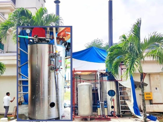 Vertical Gas Lpg Diesel Hot Water & Steam Boiler Generator