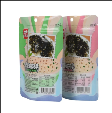 Plastic Packaging Bags Printer Stand up Pouch No Zipper for Snack Food