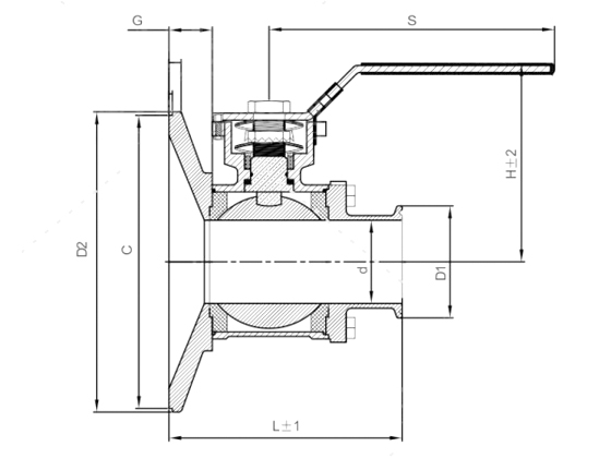 Tank bottom ball valve
