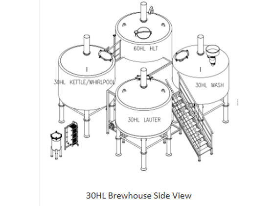 30HL 4-vessel Brewhouse System