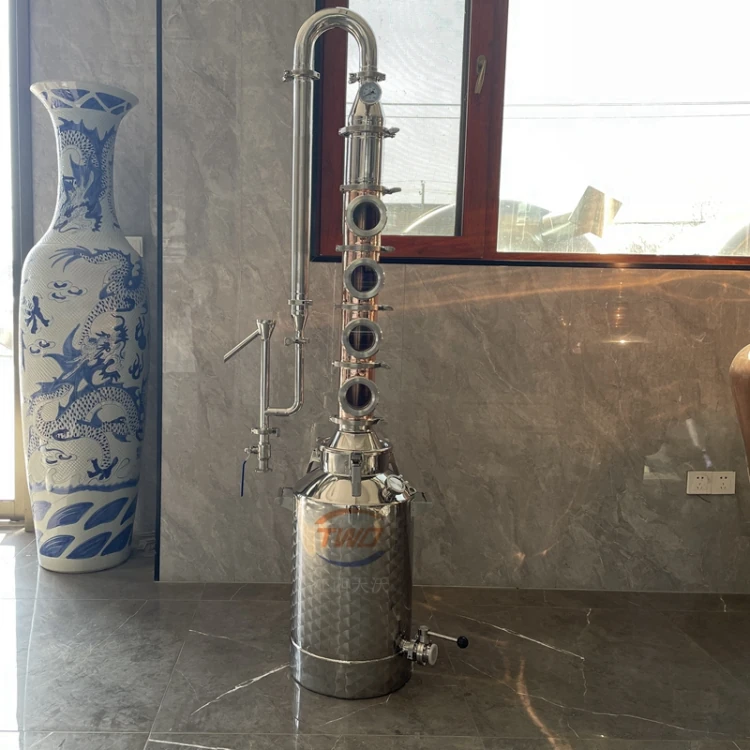 Tower copper household hydrosol distiller