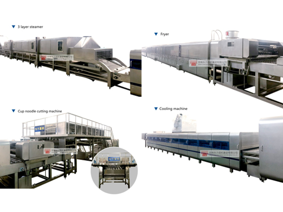 Fried cup noodle production line