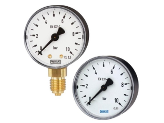 Bourdon tube pressure gauge, copper alloy