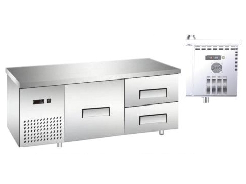 Horizontal air-cooled workbench/Drawer console