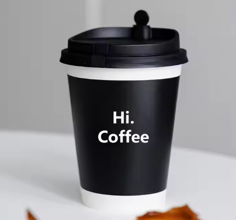 8oz 10oz 12oz Milk Tea Cola Coffee Single-wall White Disposable Paper Cups with Logo