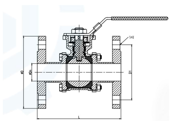 Flanged Three-Piece Ball Valve - Half Pack/All Inclusive