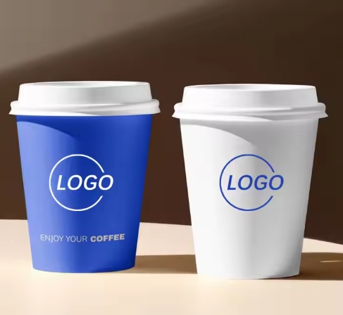 8oz 10oz 12oz Milk Tea Cola Coffee Single-wall White Disposable Paper Cups with Logo