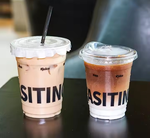 Disposable PET Plastic Cups 98 Caliber Juice Cold Drink Bubble Tea Cups Ice Coffee Cup with Lids