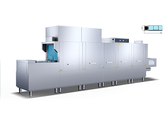 Single-Tank Double-Rinsing Conveyor Dishwasher