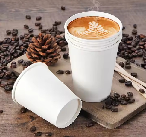8oz 10oz 12oz Milk Tea Cola Coffee Single-wall White Disposable Paper Cups with Logo