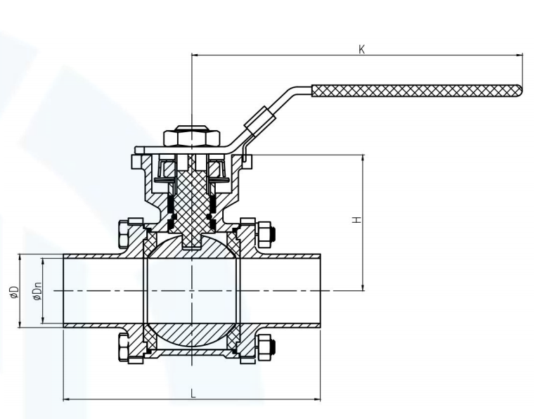 Welding Three-Piece Ball Valve - Half Pack/All Inclusive