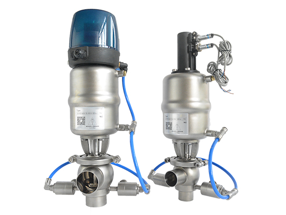 Single seat external cleaning anti mixing valve