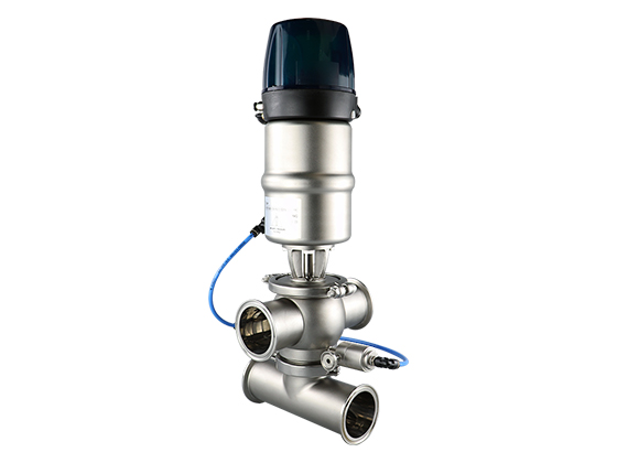 Four way external cleaning anti mixing valve
