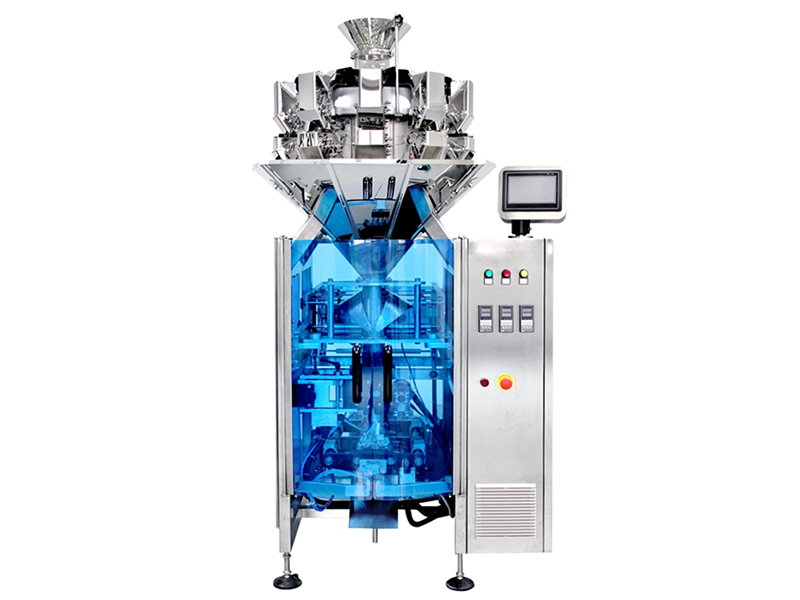 Mini combined weighing and packing machine with multihead weigher for packing small granules,seeds,tea