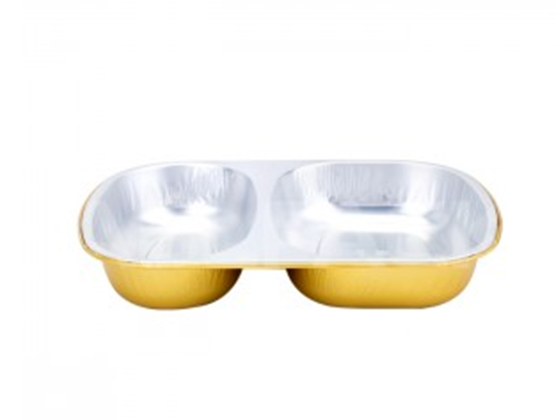 AP850B 2-Compartment sealable printed disposable ABLPACK Aluminum Foil tray container mould with Sealer Lid honey jam sa