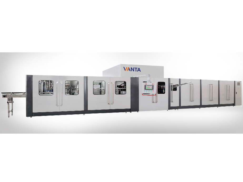 Blowing, filling and capping machine