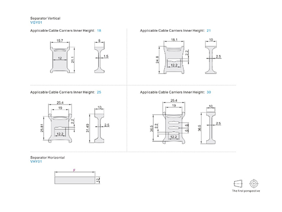 Separator for general drag chain
