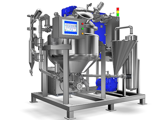 High-shear vacuum mixer