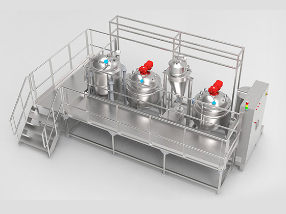 Sauce blending and emulsification system (applicable to cold and hot sauces)