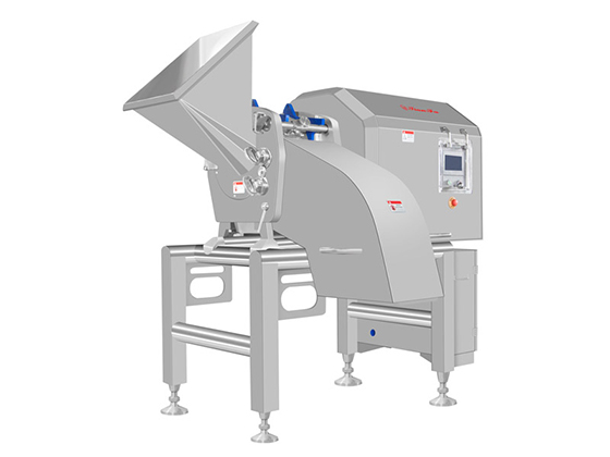 High speed dicing machine for frozen meat