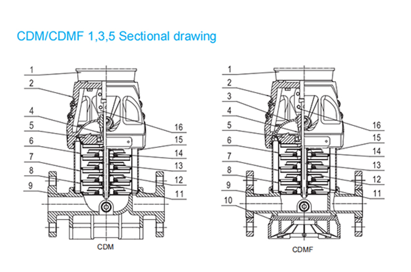 CDM/CDMF5-33 Light Vertical  Multistage Centrifugal Pump