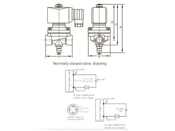 2W-XH Model Signal Feedback Solenoid Valve