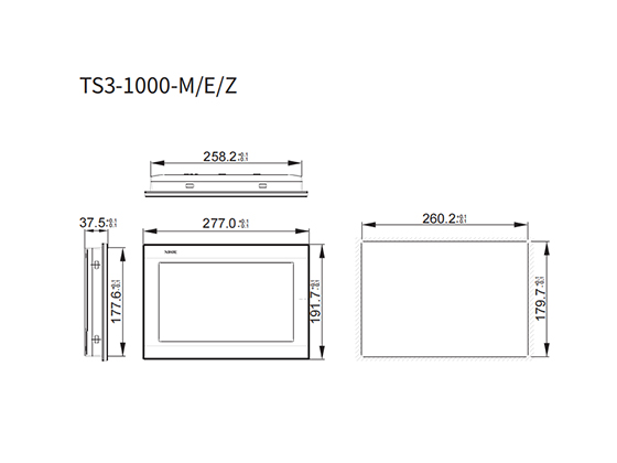 Touch screen standard type HMI TS3-1000-M 10.1"