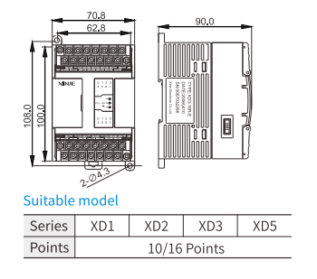 PLC Sandard type XD3-60R/T/RT