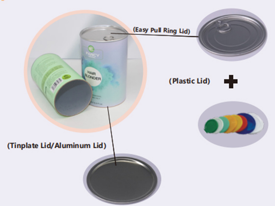 Easy Pull Ring Lid Paper Can