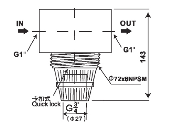 Water distributor Tank head XN-2-0(JD103)