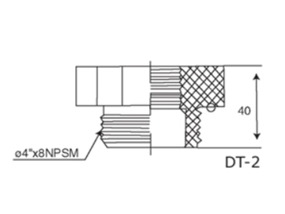 Threaded Closures/Adapters  JD502	DT-2