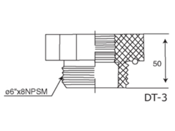 Threaded Closures/Adapters  JD503	DT-3
