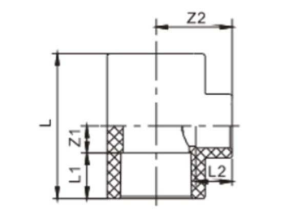 Reducing Tee (Soc×Soc×Soc)  8010070117  DN(MM)  50×32	
