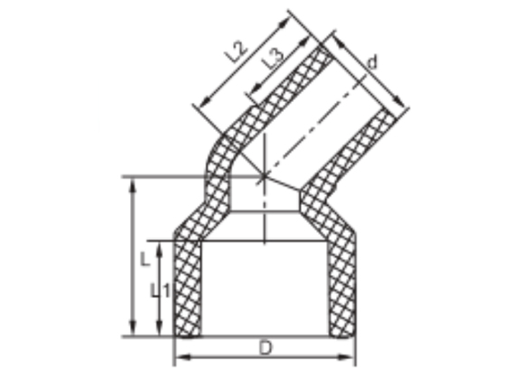  45° Reducing Elbow (Soc × Soc)   8010072581  DN(MM) 50×32	
