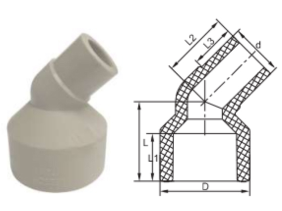  45° Reducing Elbow (Soc × Soc)   8010072581  DN(MM) 50×32	
