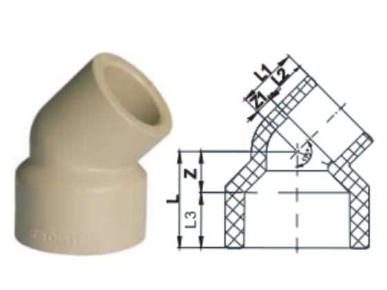 45° Reducing Elbow (Soc×Soc)  8010071162	 DN(MM) 50×32	