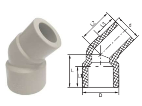  45° Elbow (Soc × Soc)    8010072695  DN(MM)  32