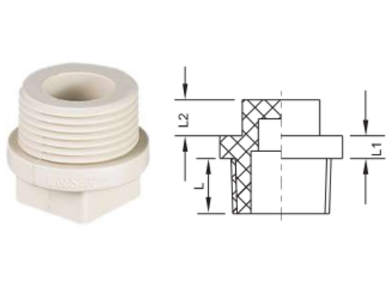 Male Thread Plug (Mipt)   8010070477	DN(MM)  1/2"