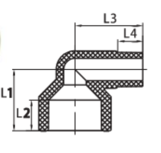 90°Reducing Elbow(Spig x Soc) 8010072870 DN(MM) 50x32