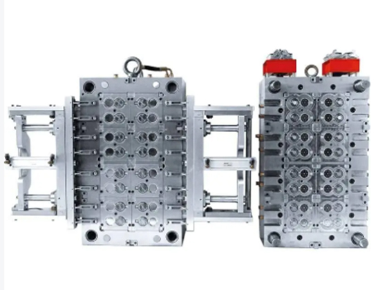 16CAV D30mm Powder flip top cap in mould closing(IMC) mould, hot runner,push out