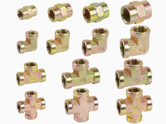 4mm internal thread three-way coupling