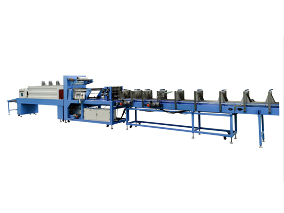 WD-350A Automatic Linear Packing Machine Plastic Film Bottle Shrink Wrapping Machine