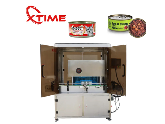 Automatic Vacuum Food Canning Machine Pet food Nitrogen Tin Sealer