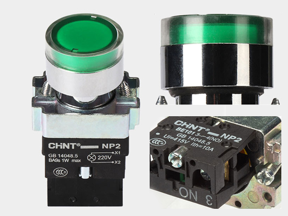 NP2-BW3361 24V LED Green Normally Open