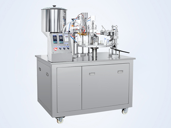 Semi-automatic composite hose filling and sealing machine