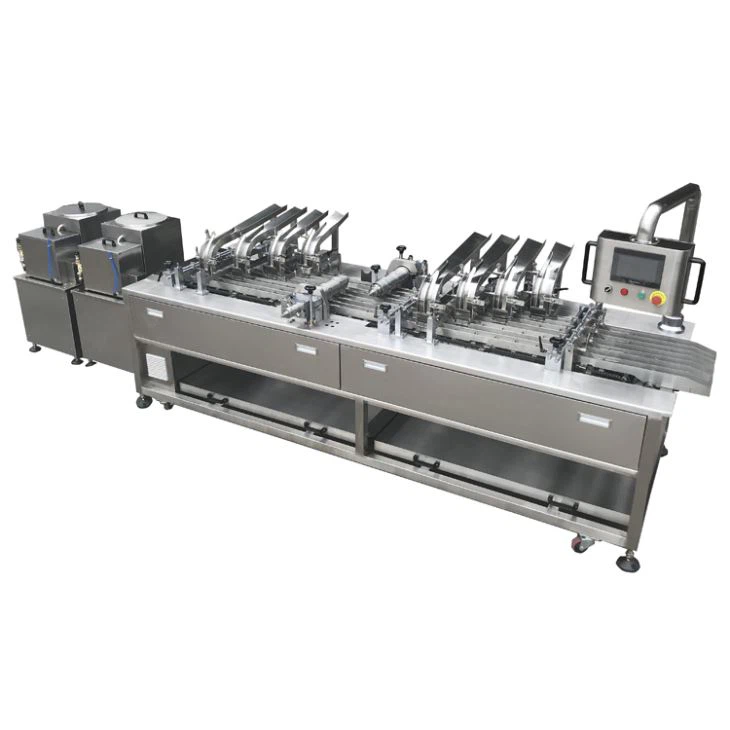 LSM421X High-Speed 4-Lane Cream Sandwiching Machine - Automatic Biscuit Filling & Packaging 