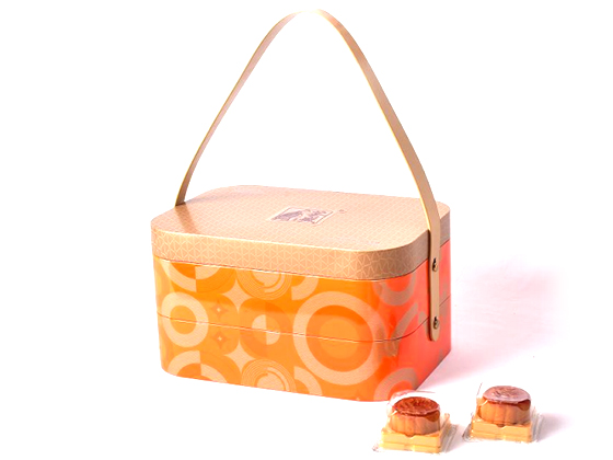Double-layered hand-held gift box