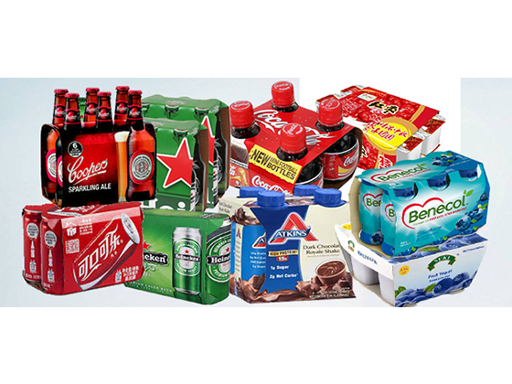 Glue-spraying card packaging machine