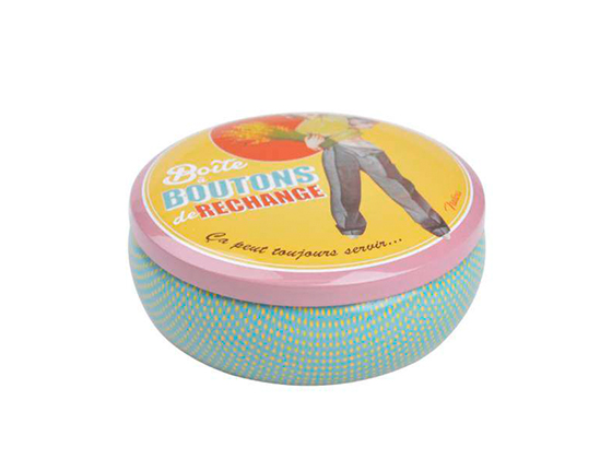 Two-piece tinplate gift can with straight mouth