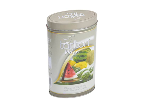 Oval-shaped food packaging tin box